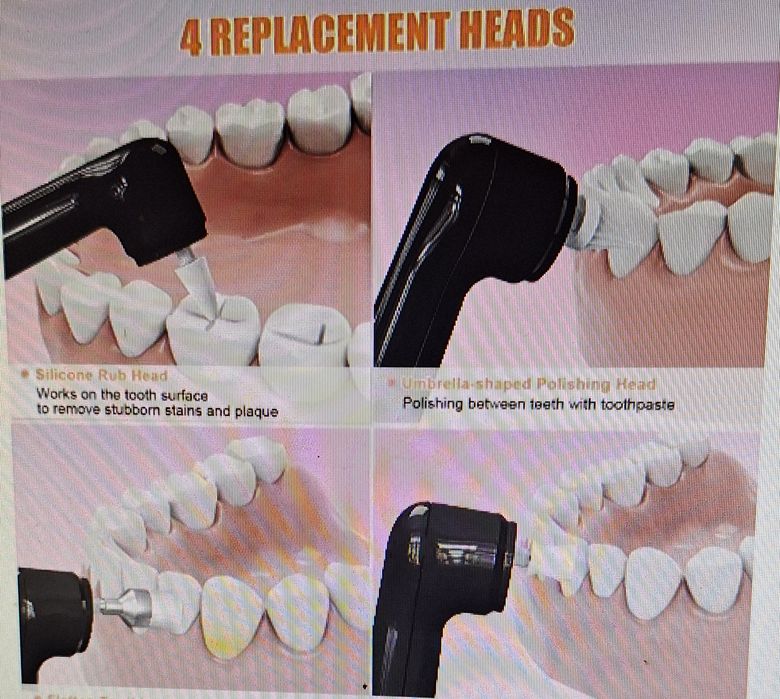 Уникална ел. четка за почистване на зъбен камък, брекети, полиране