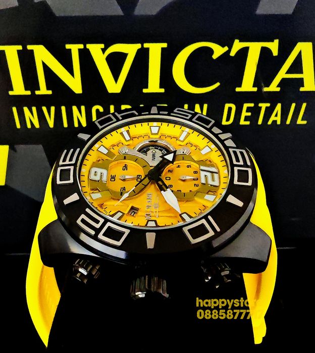 часовник INVICTA Pro Diver Yellow 50 mm, Инвикта нов