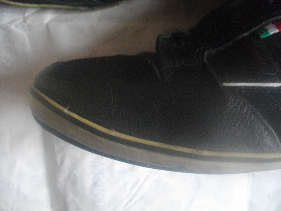 №44-Мъжки Черни Маратонки Спортни Обувки-Ест.Кожа-Унгарски-Почти Нови