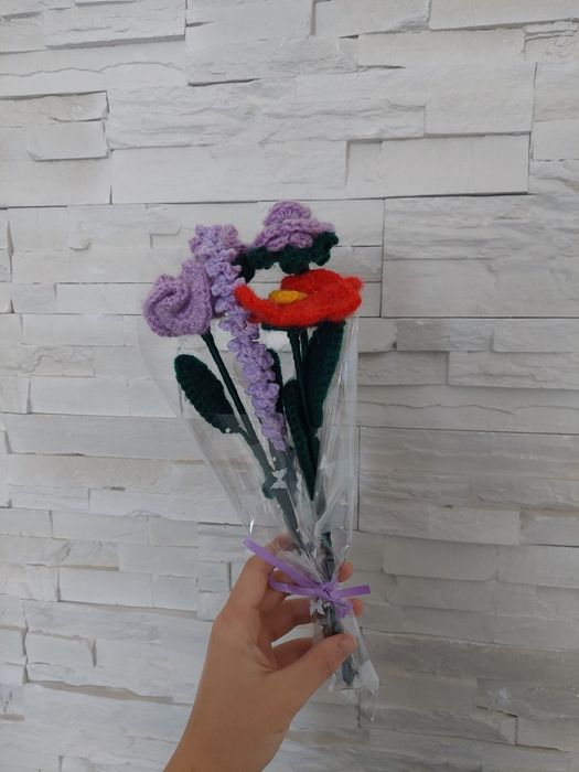 Плетени цветя- единични и букет