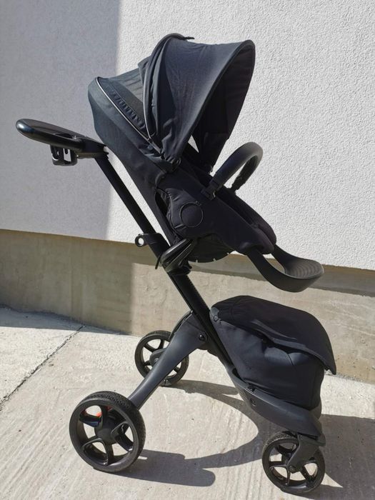 Stokke® Xplory® X + бебешки кош ,  Rich Black с гаранция до 03.2027 година