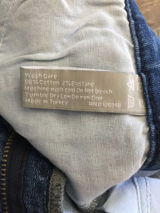 Дънки Nasty Gal Двуцветни Шикор Крачол Висока Такия Размер 29