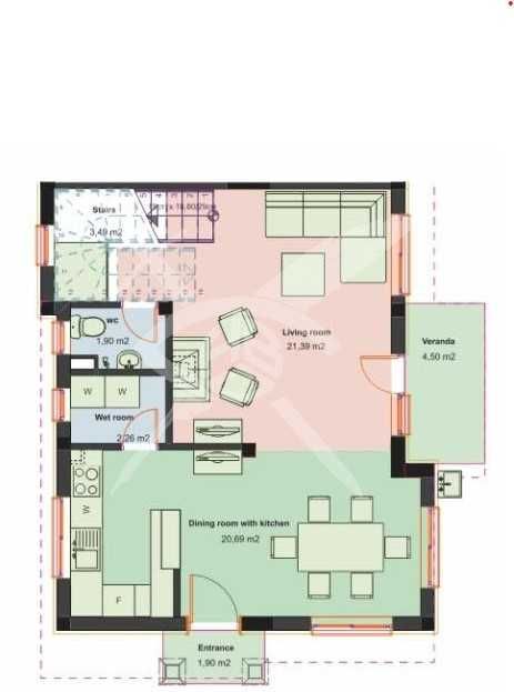 Двуетажна къща в Сарафово 63015