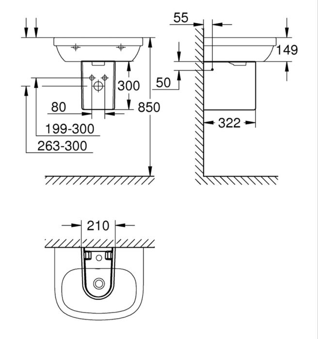 Полупиедестал - Ботуш Grohe 39201000