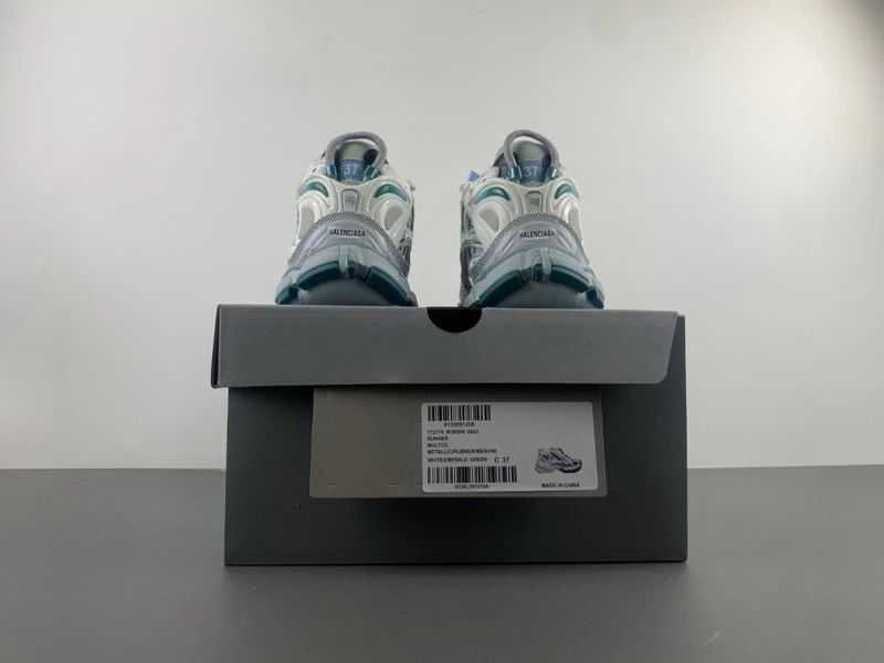 Balenciaga Runner White Green Blue Dark Grey/Black