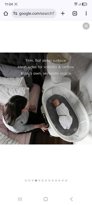 Patut bebe pentru somn cu leganare mamaRoo sleep bassinet