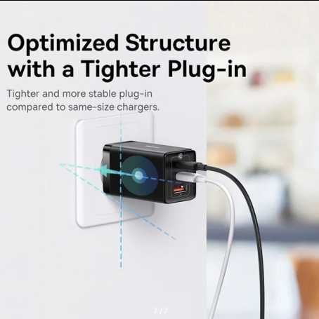 Новая запечатанная зарядка Baseus 65W gan5 Pro 3 в 1 с кабелем 100W