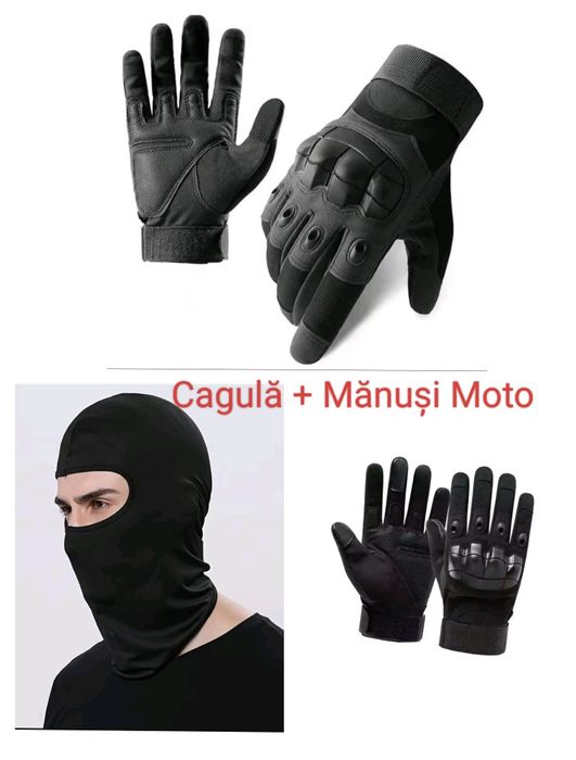 Mănuși Moto + Cagula Moto Scuter Enduro SET