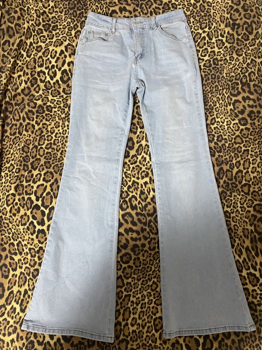 Blugi evazati albastri shein