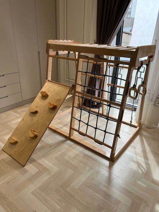 Шведская стенка, турник, качели в комплексе "Baby-малыш" от Turnik.uz