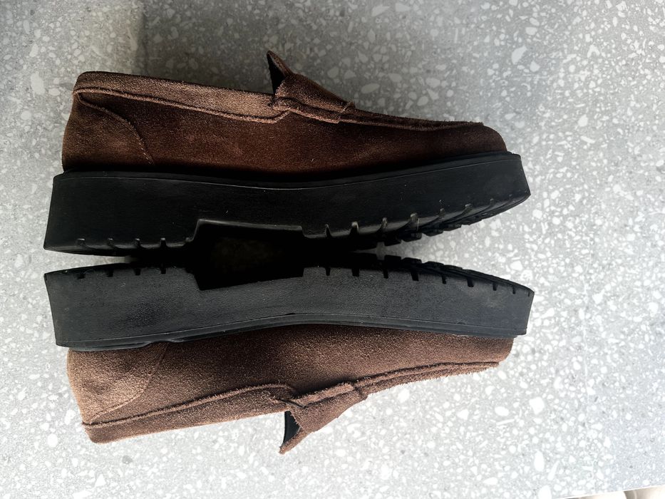 Pantofi Rizzoli loafers 37 maro, piele intoarsa