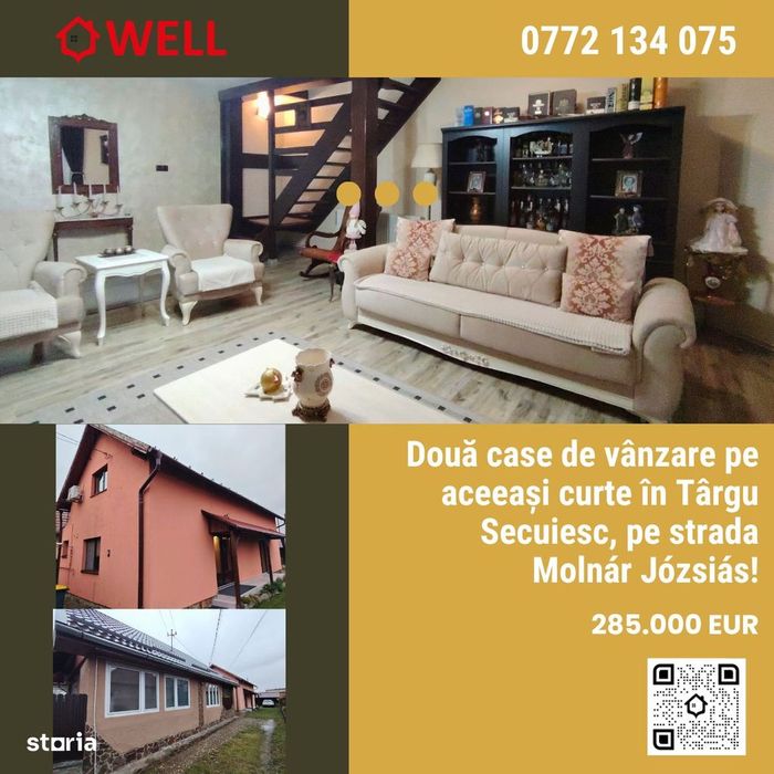 Două case de vânzare în Târgu Secuiesc, pe strada Molnár Józsiás!