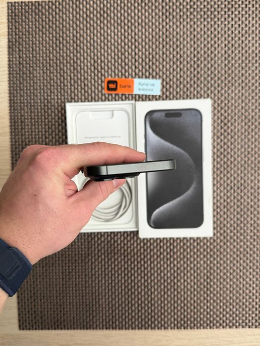 КАТО НОВ! 1TB iPhone 15 Pro Лизинг от 58лв/м / Black Titanium черен