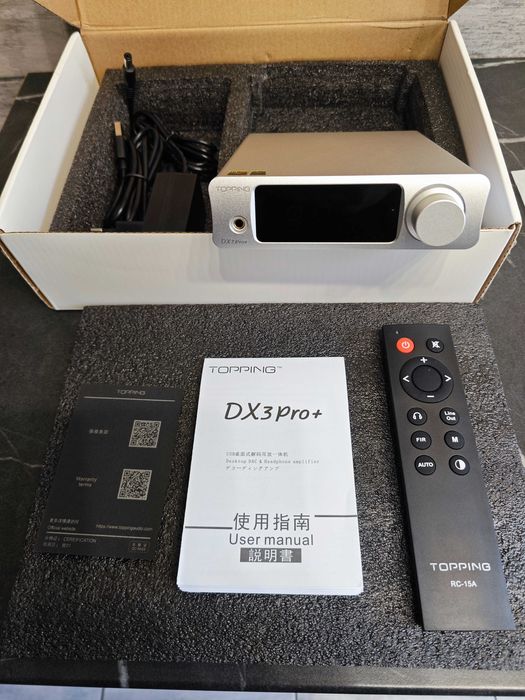 Topping DX3 Pro+ DAC Headphone Amplifier ES9038Q2M Bluetooth 5.0 LDAC DSD512