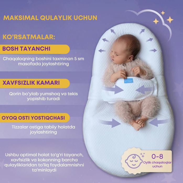 Chaqaloq Kokoni, belanchak, uyqu savatchasi