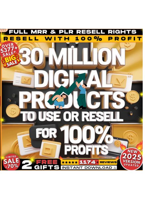 Peste 30 mil prod digitale venituri pasive:DFY cu PLR și MRR revanzare