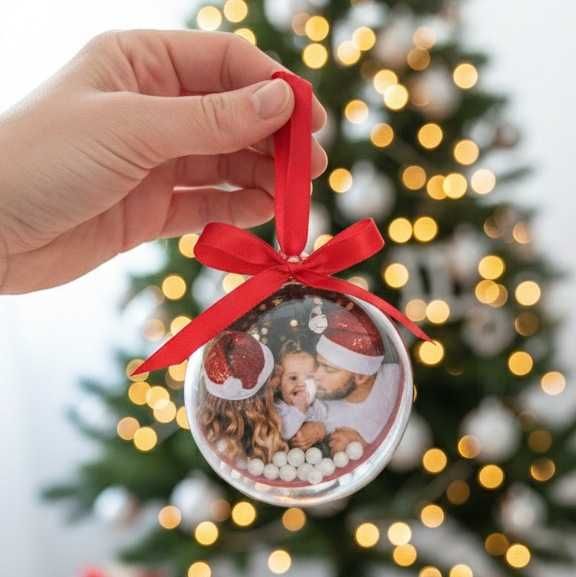 Коледни топки със снимка по поръчка – персонален подарък