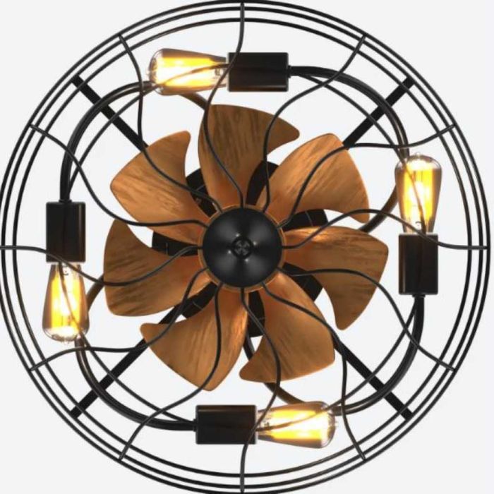 1бр/ Вентилатор за таван с LED осветление, 50 см