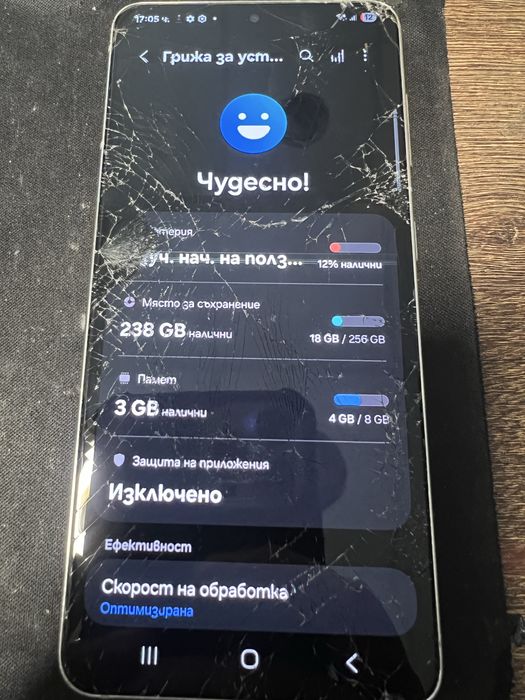 Samsung s21 256Gb счупен дисплей
