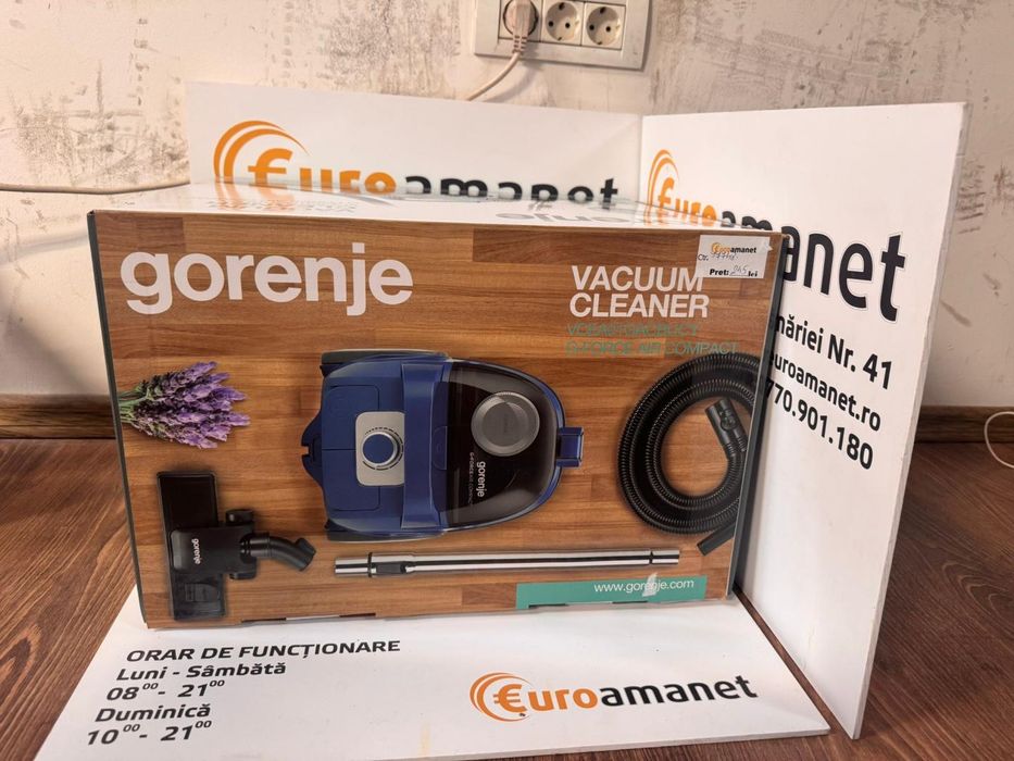 Aspirator fara sac Gorenje VCEA01GACBUCY, aspirare uscata, filtru -P-