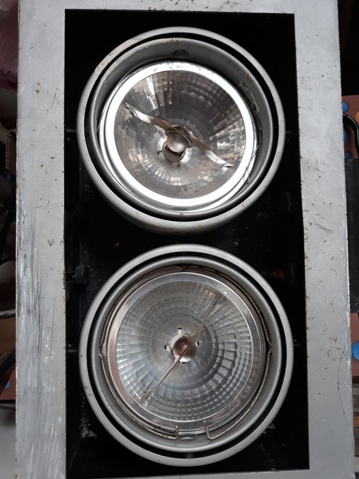 Lampă halogen dublă casetă tavan