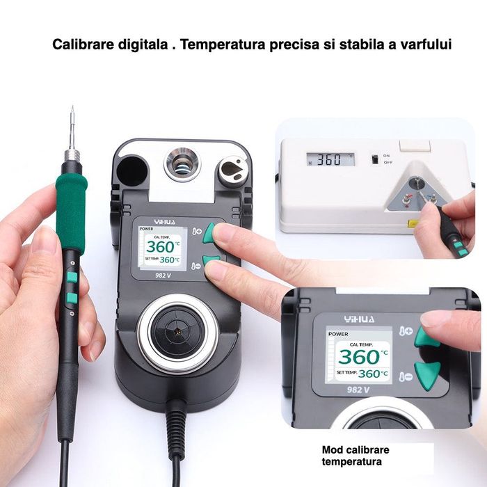 Statie de lipit YIHUA 982 V compatibila cu varfuri JBC C245