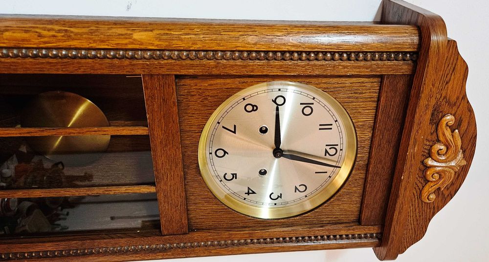 Ceas de perete cu pendul Hermle anii 80