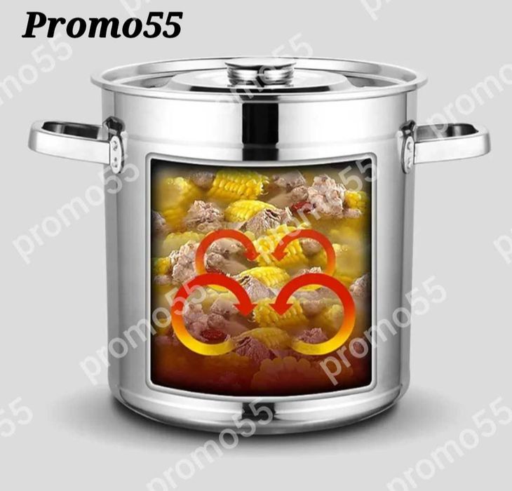 Казан алпака от 30л/50л/100л/160л Казани с двойно подсилено дъно 2,5мм