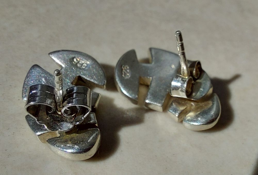 Сребърни обеци със седеф