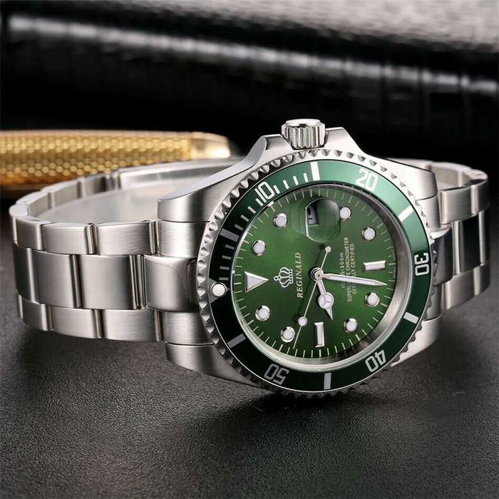 Мъжки часовник в стил Rolex Submariner златисто и синьо Gold & Blue