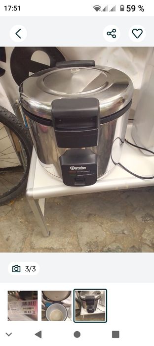 Vând oală inox profesională pt orez,etc