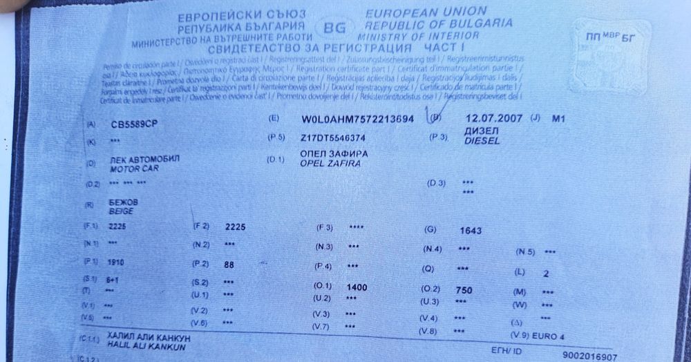 Опел Зафира 2 1.9 Дизел 2007 г.с автоматик на ЧАСТИ