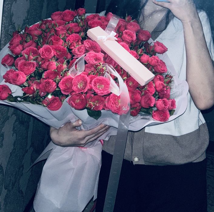 кустовые спрей розы от elite flowers