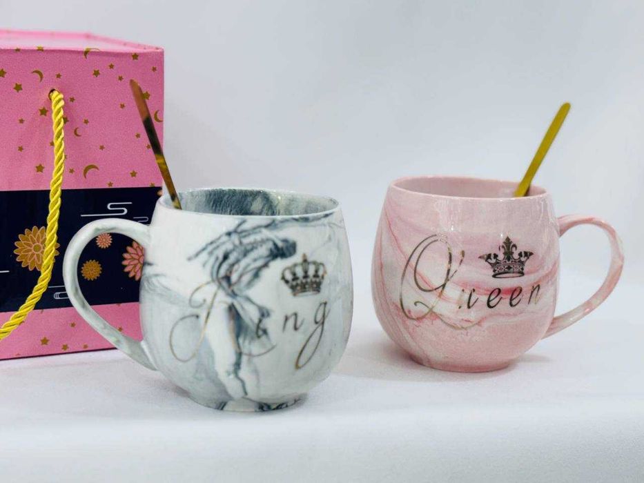 King & Queen krujka to‘plami – juftliklar uchun sovg‘a, yangi dizayn