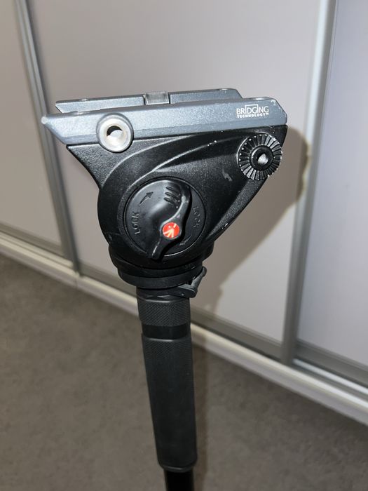 Monopied video fluid cu baza Fluidtech, Manfrotto MVMXPRO500
