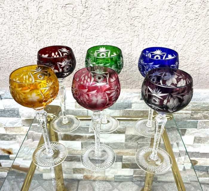 Regal set-6 pahare cristal-Bohemia-gama de lux-Germania