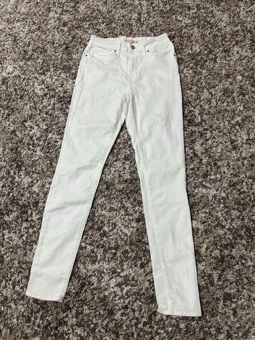 Blugi talie inalta alba Levis marimea S/M