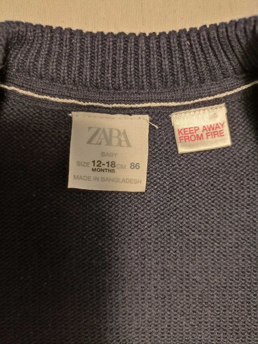 Бебешки комплект дънки, риза и жилетка. Zara и Mayoral, от 12 мес.