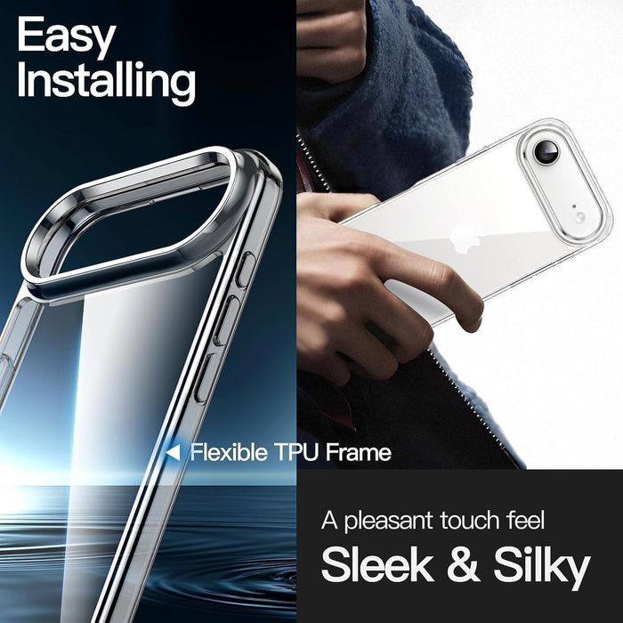 Прозрачен кейс space case за apple iphone 17 air