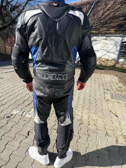 Geacă si pantaloni moto piele FLM