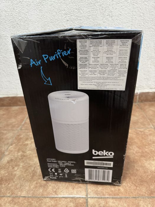 Purificator de aer BEKO ATP5100I, 3 trepte de viteza, filtru Hepa, Alb