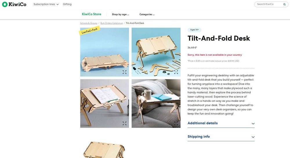 Kiwi Co. Eureкa Crate. Сглобяем кош и поставка за книги