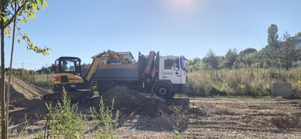 Транспортни услуги с кран и самосвал извозване на боклук