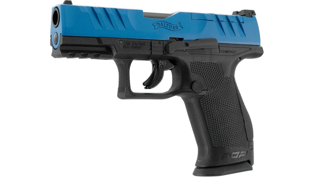 Pistol Paintball T4E Walther PDP Compact 4" CO2 BB Black+Blue
