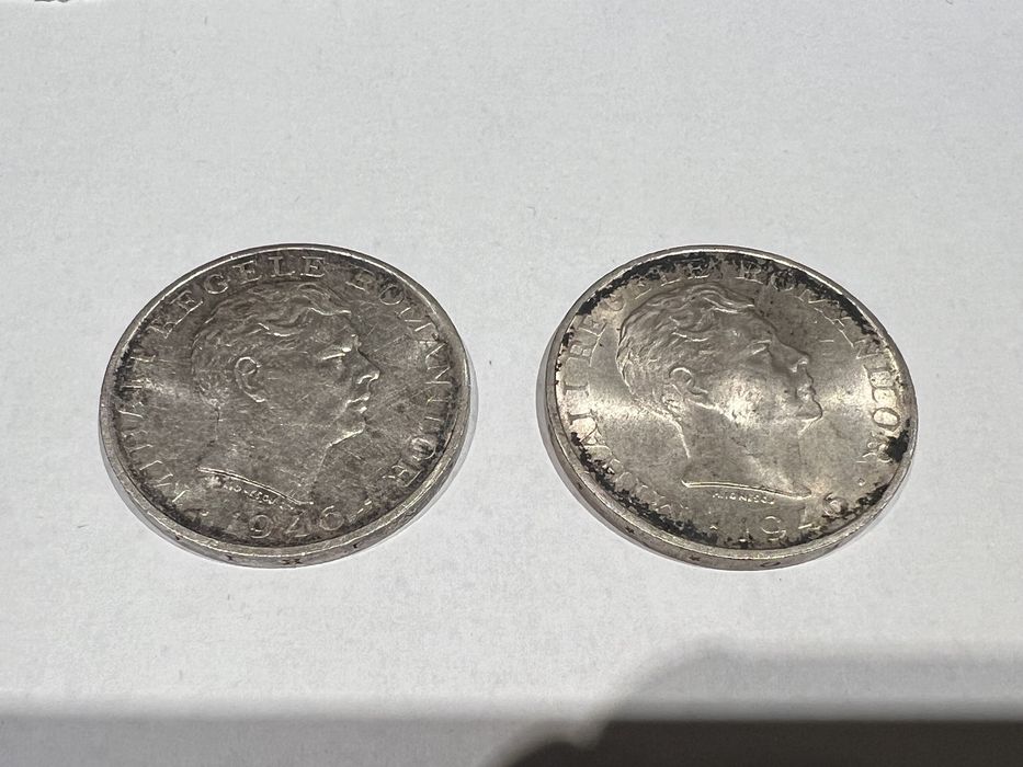 Doua monede Regele Mihai 1946 100000 lei