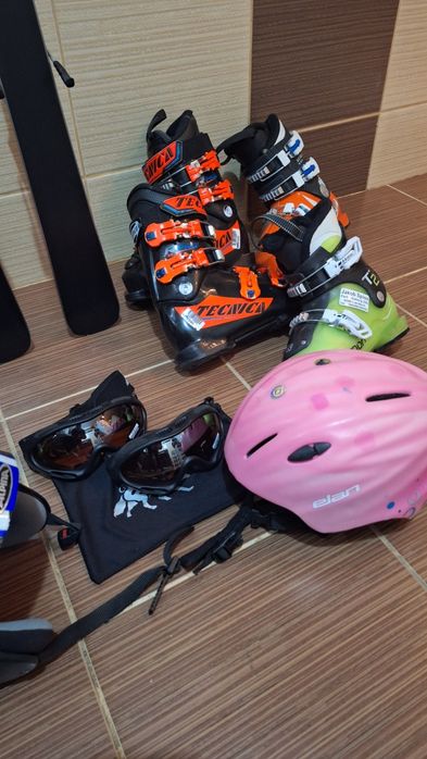 Set schiuri copii 110cm-clapari ski-casca,bete