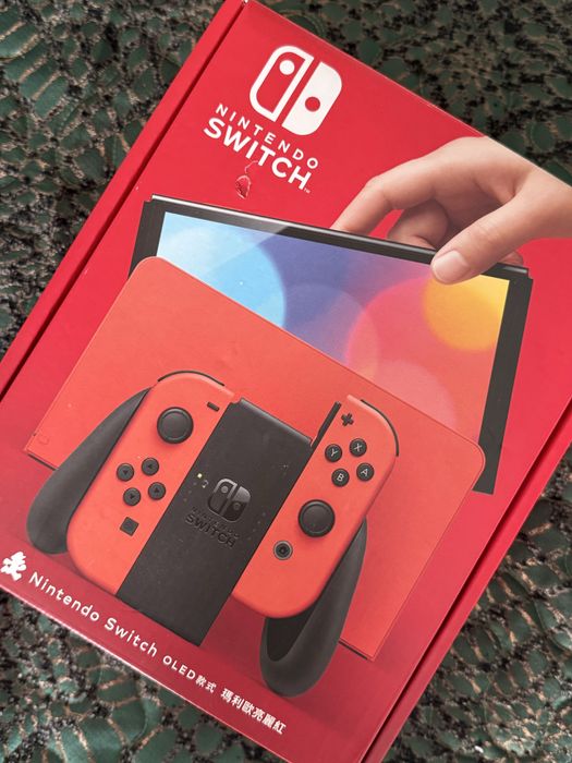 Nintendo Switch OLED Red Edition + Pro Controller + Cases | Like New