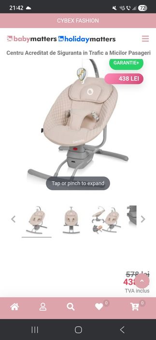 Balansoar Lionelo, model Rio
A fost doar încercat, dar bebelușul nu a