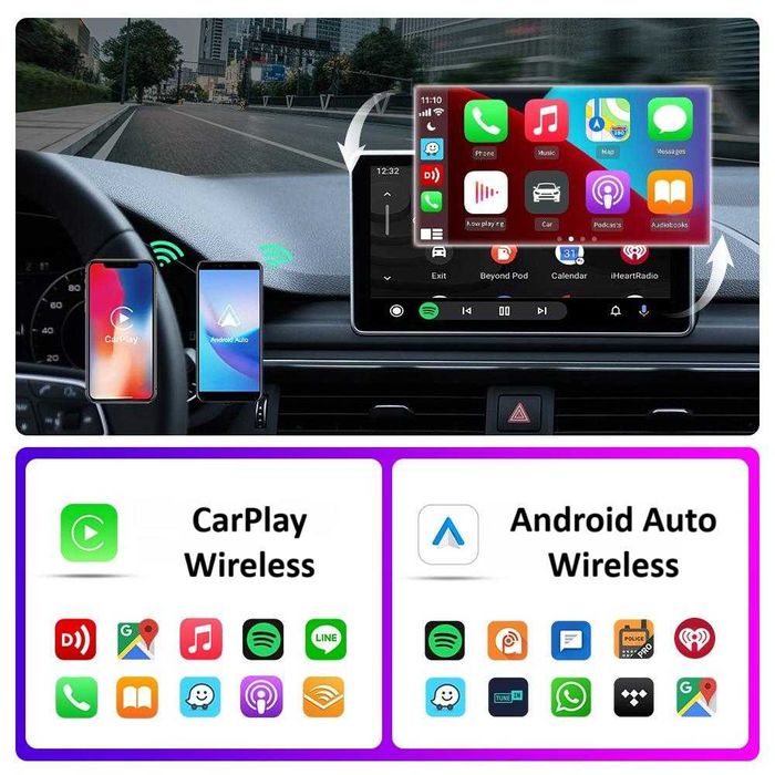 Adaptor Wireless Android Auto/Apple Carplay ZYTEQ® C11 Universal, Nou