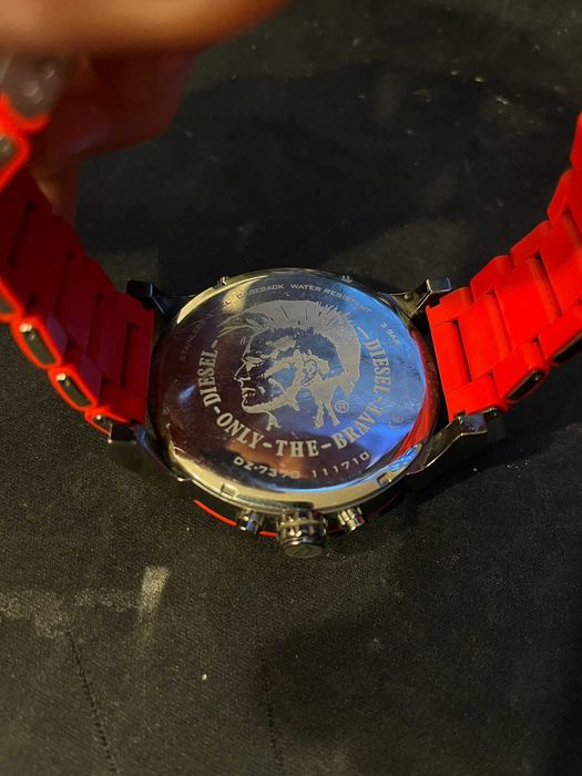 Diesel Men's Mr. Daddy 2.0 Two-Hand Red Steel Watch